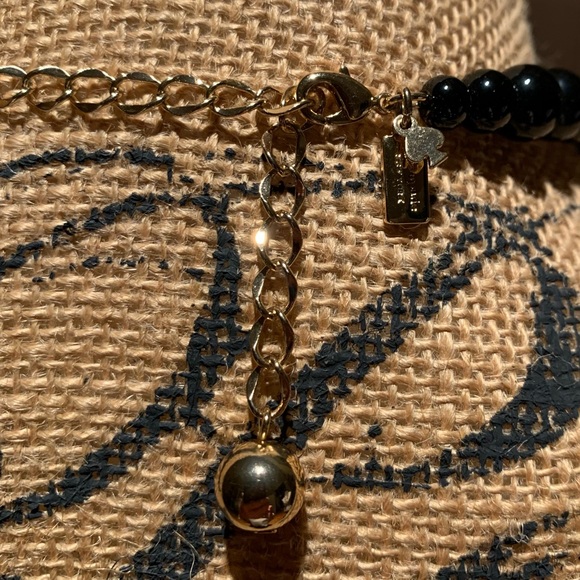 Kate Spade black glass bead statement necklace - Picture 10 of 13